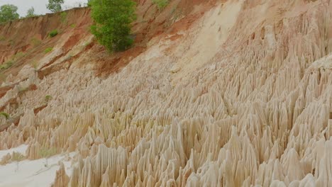 Fly-around-Tsingy-rouge-in-Madagascar---long-aerial-shot