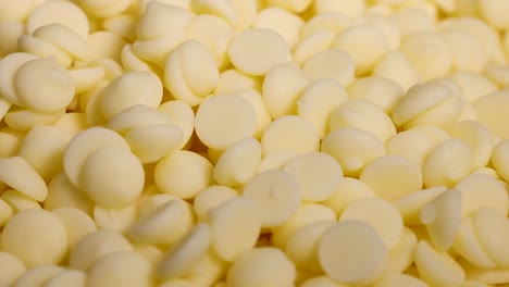 close-up view of white chocolate chips