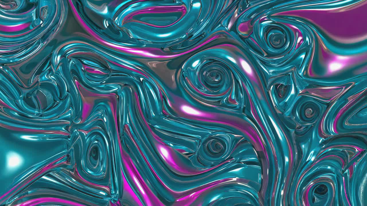 Abstract Metallic Liquid Swirls