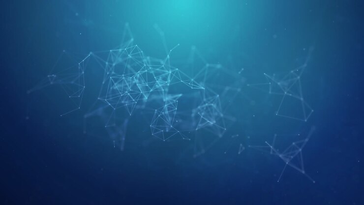 Abstract plexus geometrical shapes connection and web concept digital communication and technology