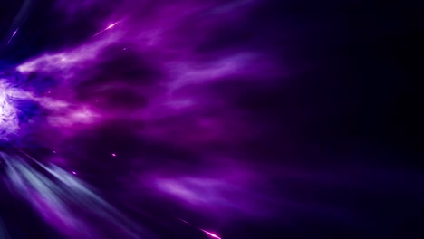 a seamless loop of interstellar travel through a blue wormhole filled with shiny stars. abstract warp in science fiction hyperspace tunnel. looped realistic 3d animation.