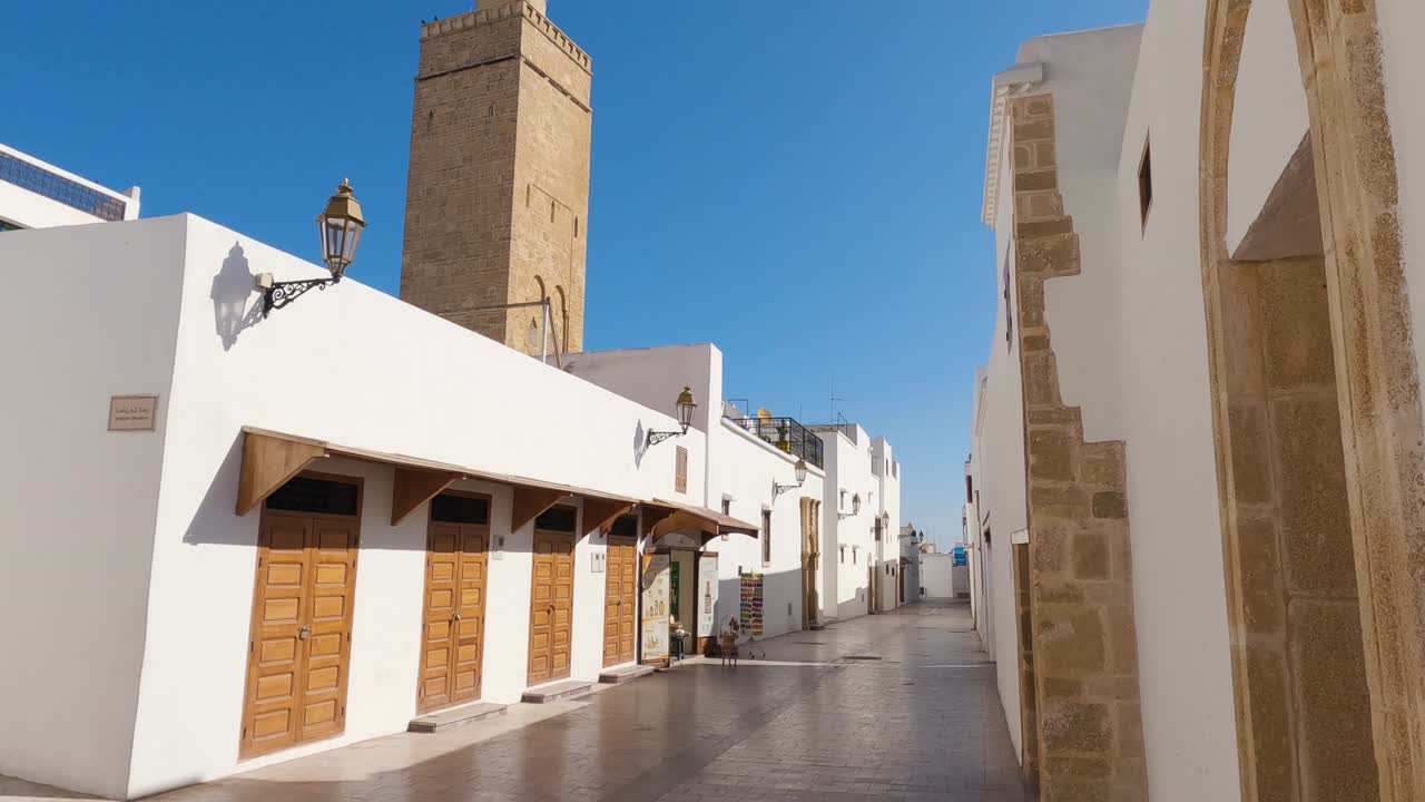 Street view of the citadel of Kasbah of the Udayas, Rabat, Morocco