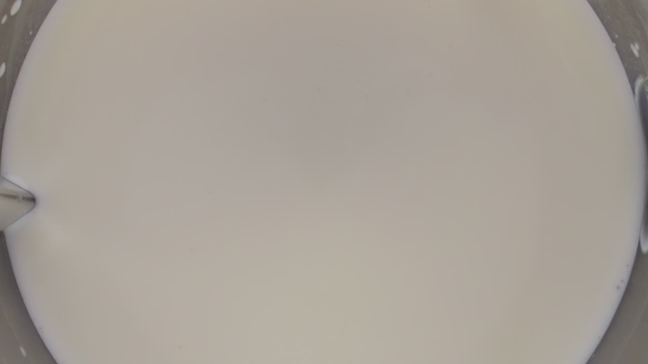 leche fresca salpicando el cuenco de la licuadora de cerca. bebida láctea orgánica girando.