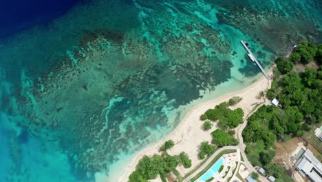 Aerial-drone-view-of-holidays-beach-resort