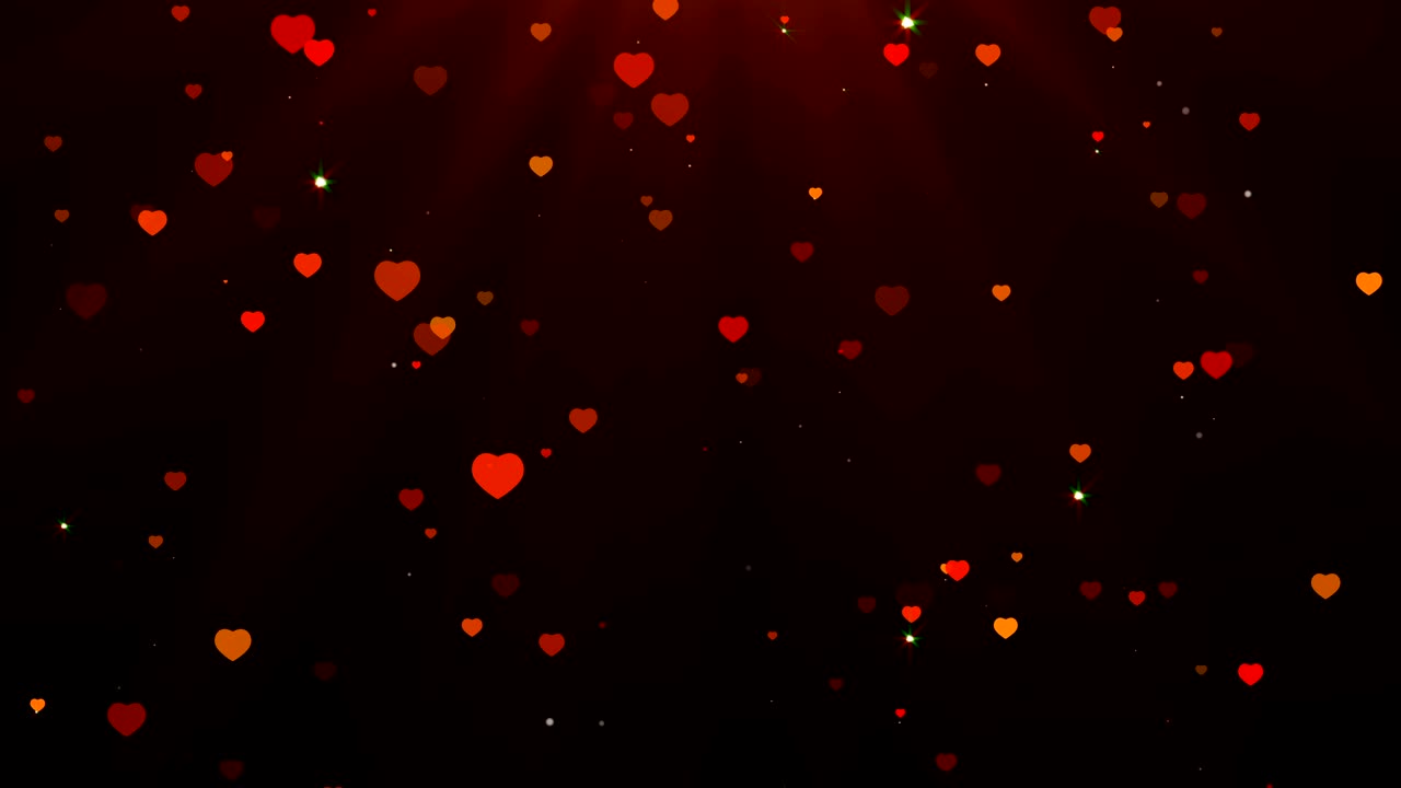 el fondo de los corazones, el amor y la boda, la animación en bucle.