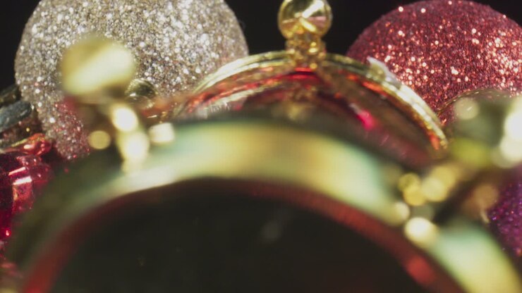 Christmas tree toys macro video