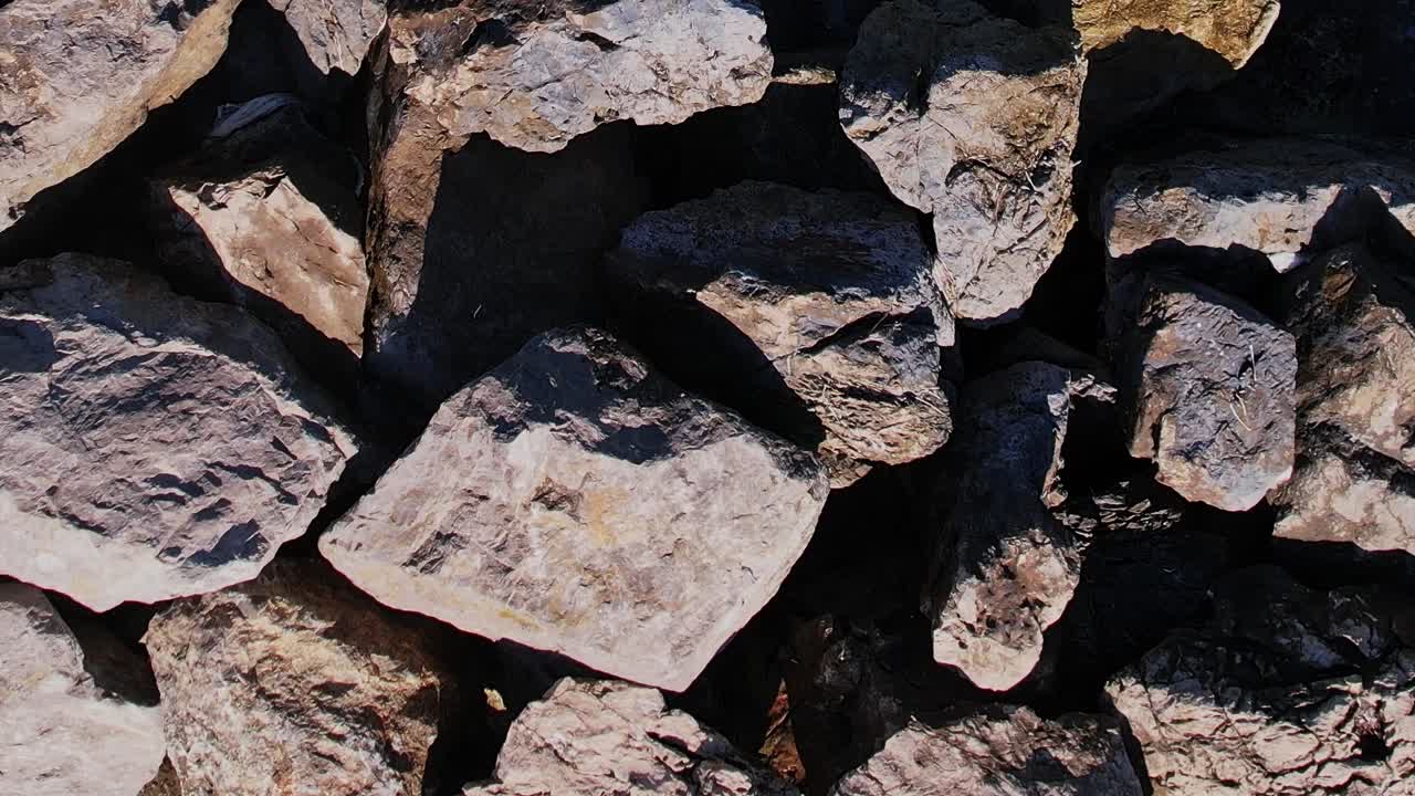 Rocks found in Rhodes Greece show natural texture and shapes