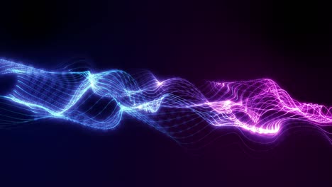 electric power light energy line wave fabric motion blur, big cloud data online digital world technology background, 3d futuristic iot neon vibrant light abstract cyber space background