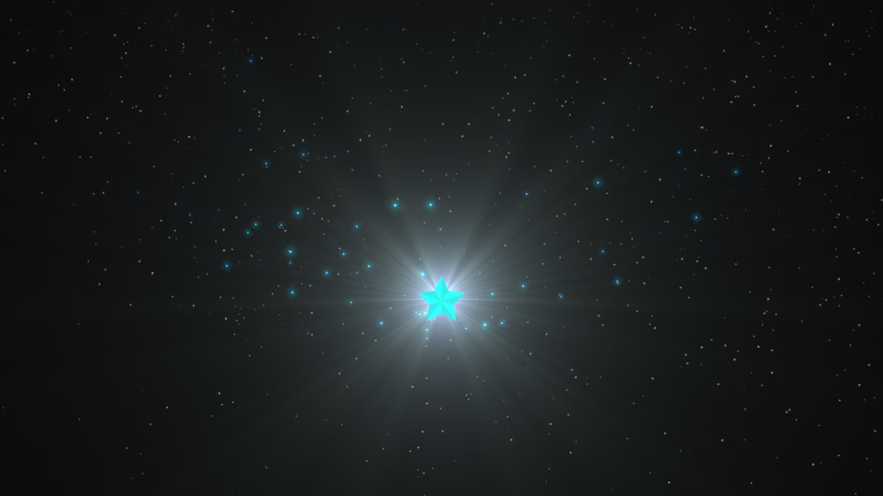 brillos voladores y estrellas en el cielo nocturno.