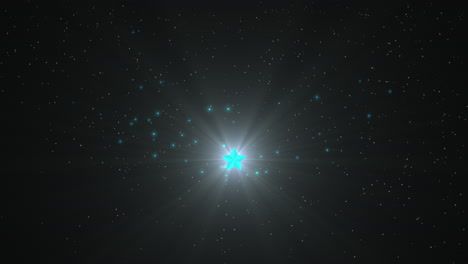 brillos voladores y estrellas en el cielo nocturno.