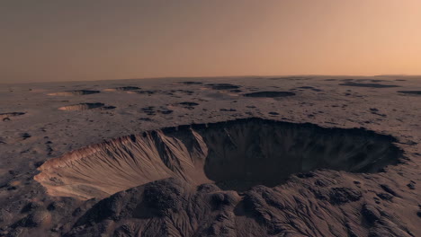 mars crater landscape