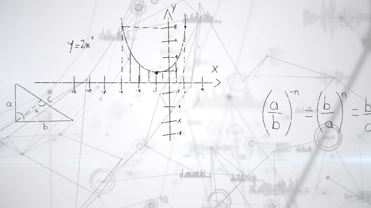 Mathematical equations and asymmetrical lines