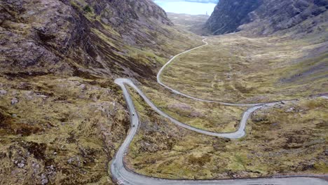 motorbikes riding belach na ba - by drone - scotland