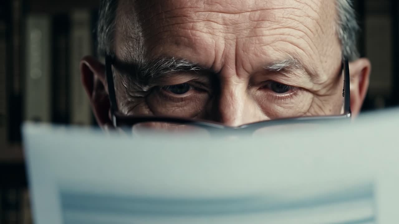 문서를 읽는 남자