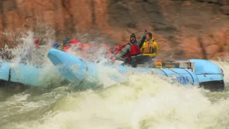 a rafting expedition heads down the colorado river in the grand canyon 1