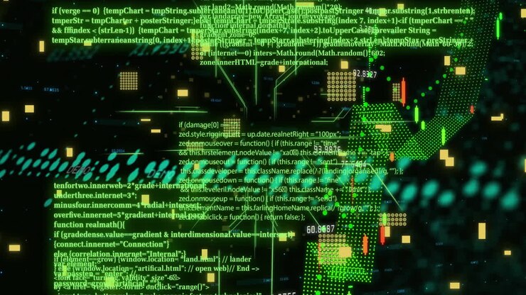 Animation of financial data processing over statistics