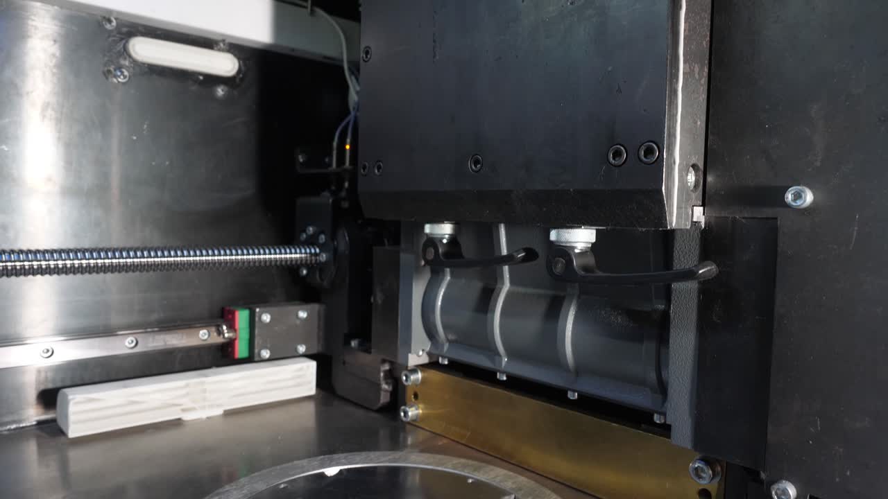 산업 기계 부품의 클로즈업 뷰