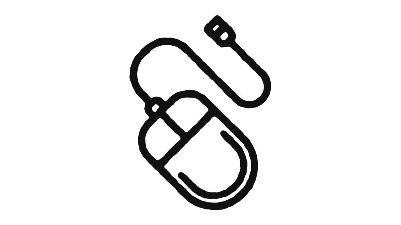 컴퓨터 마우스 아이콘 애니메이션 영상 및 알파 채널