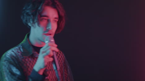 male singer performing on stage