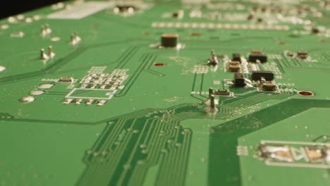 beautiful detailed macro of connections and wiring on a circuit board
