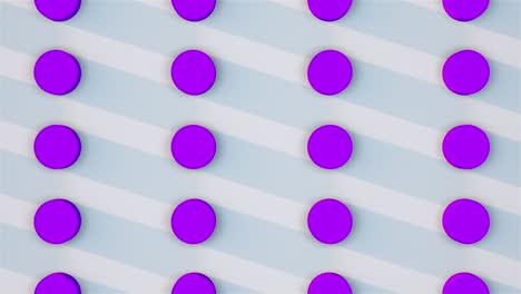 hileras de fondo generadas por computadora de círculos con sombras largas, representación 3d
