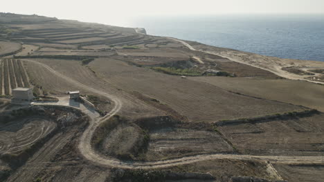 Imágenes-Aéreas,-Paisaje-De-Gozo