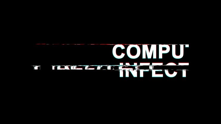 Computer Infected Glitch Effect Text Digital TV Distortion 4K Loop Animation