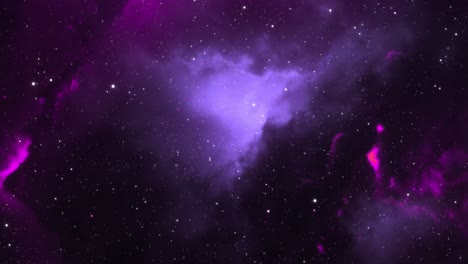 purple nebula in the deep space, video background
