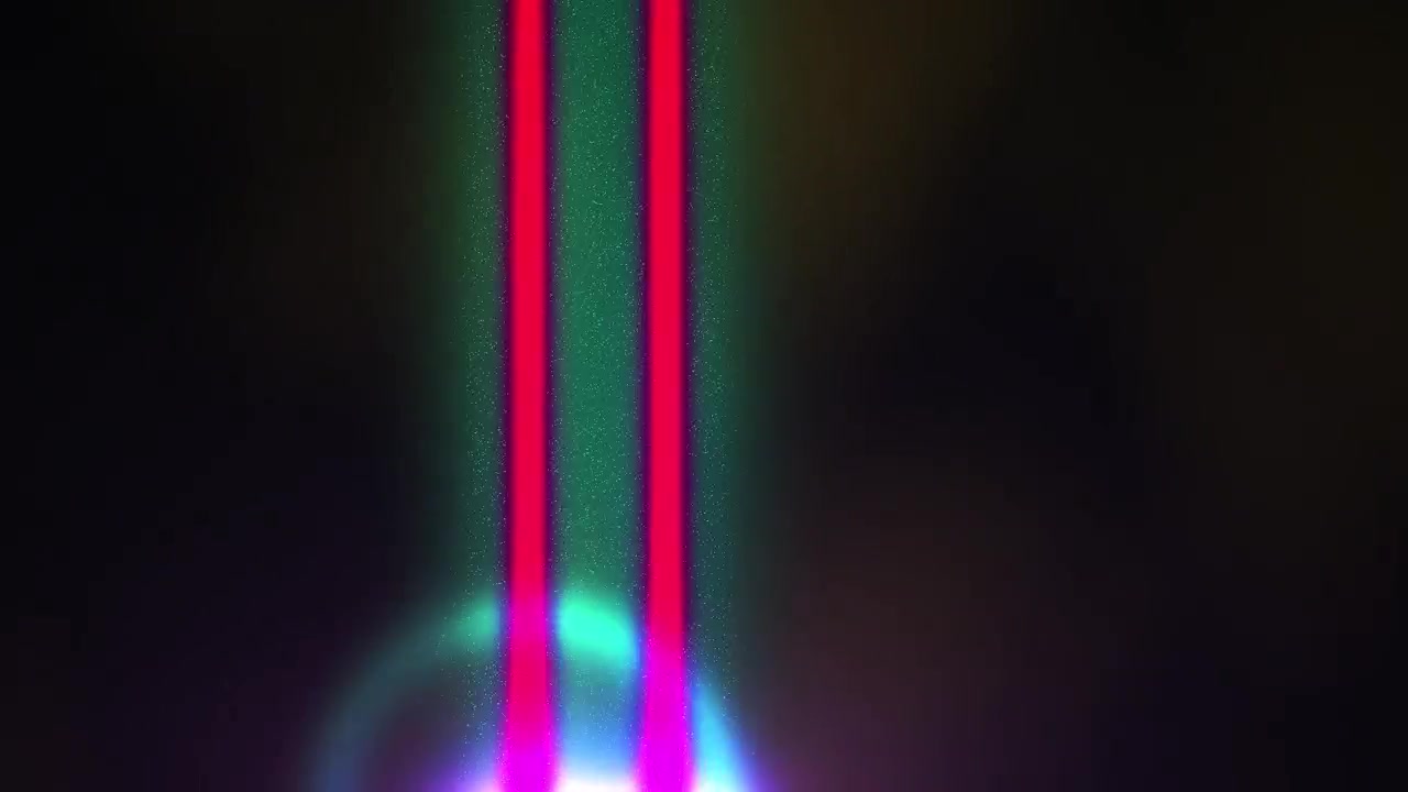 Abstracte gloeiende verticale lichtstraal met optische flares