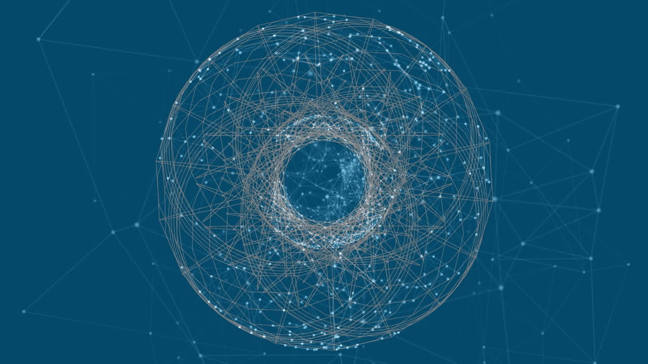 animación del globo con una red de conexiones