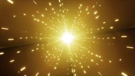 glittering yellow light space vj loop background