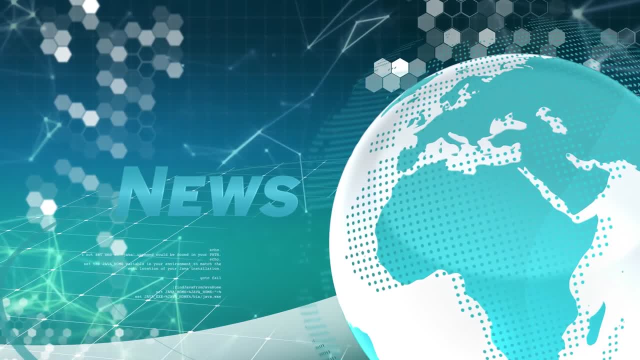 뉴스 텍스트의 애니메이션, 연결 네트워크와 함께 지구