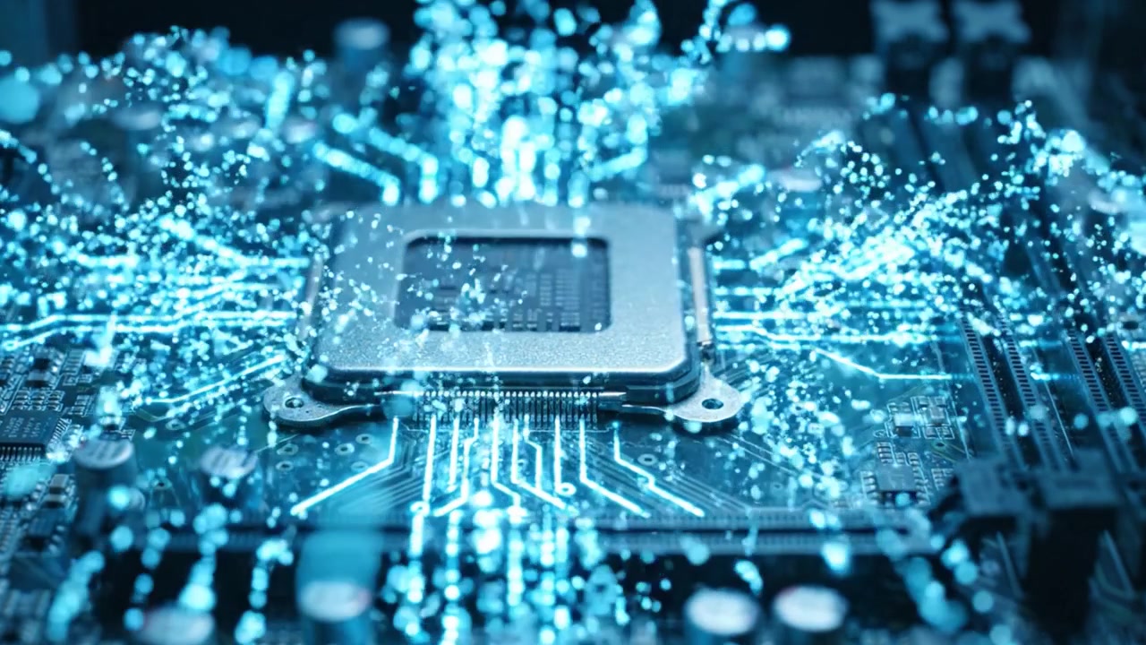 Exploring the Inner Workings of a Computer Motherboard: A Detailed Look at the Microprocessor and Circuitry Transforming Electrical Signals into Digital Information