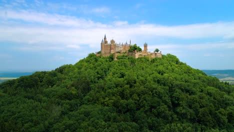 hohenzollern castle, germany. aerial fpv drone flights.