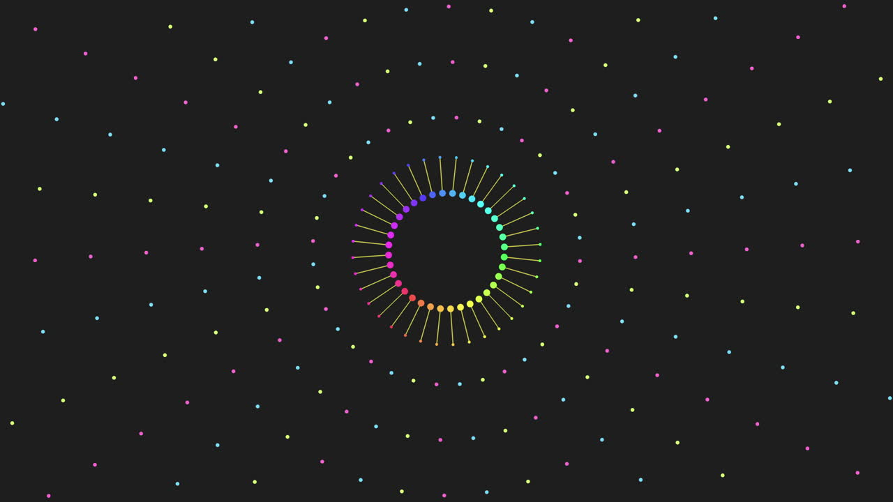 patrón circular de puntos de colores