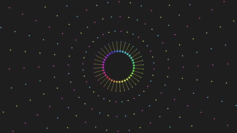 colorful circular pattern of dots