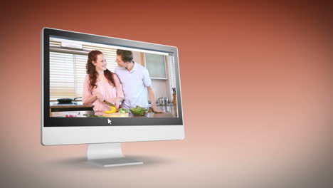 parejas en su cocina
