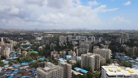 église marol rd bori colonie vijay nagar colonie ouest marol andheri est mumbai airpot vue drone tir vue d'oiseau hyperlasp zone résidentielle