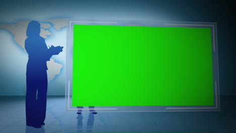 business animation with chroma key screen and nasa.org earth image.