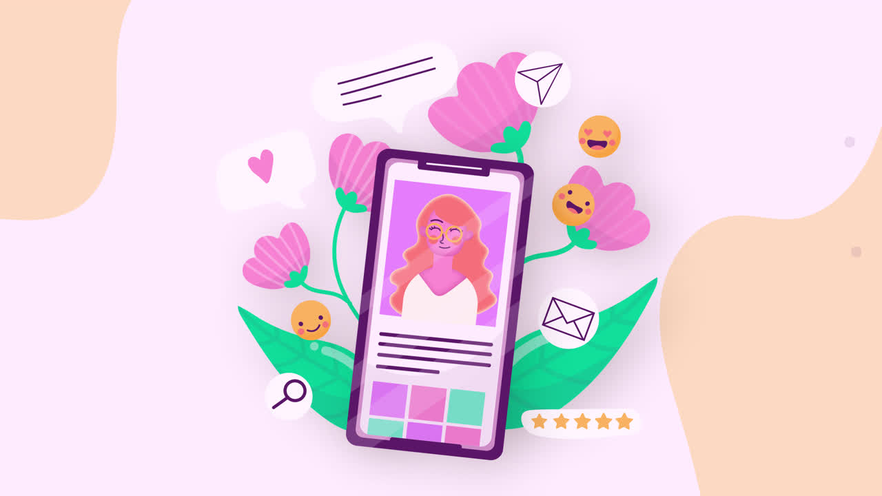 스마트폰의 소셜 미디어 프로필