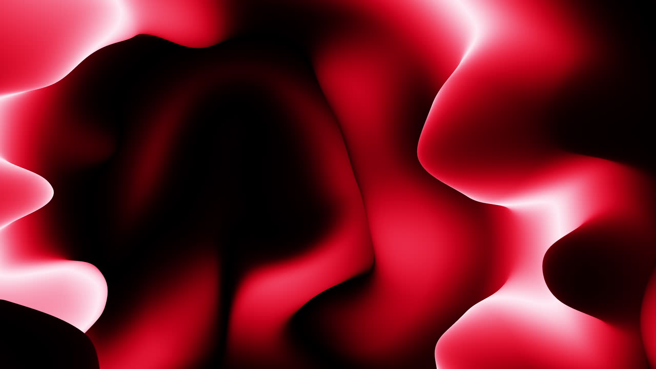 Danza dinamica di un'opera d'arte astratta rossa e nera che ritrae vortici fluidi