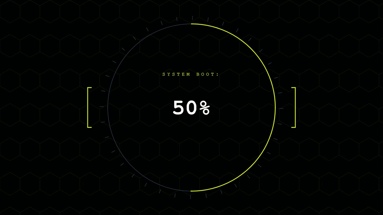 Digital System Boot Loading Progress Bar Animation