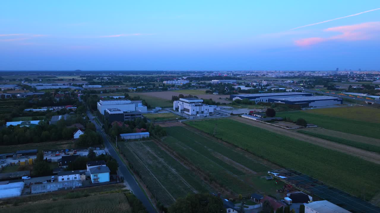 Communications Infrastructure, Data Facilities Complex, Wide Aerial View