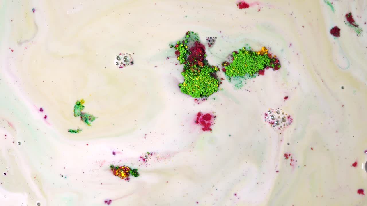 색이 혼합된 추상적인 유동 예술