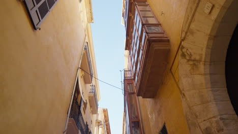 sunny day on narrow streets of palma de mallorca