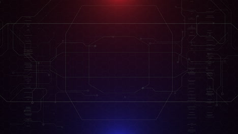 computer screen with grid and hud elements
