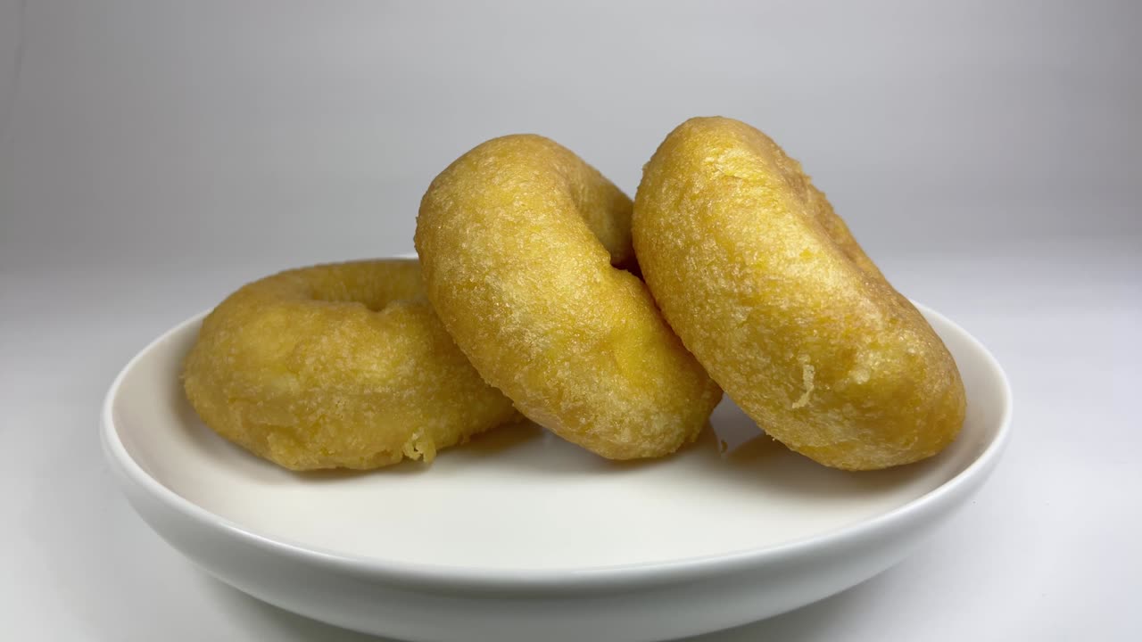 donut pequeño, video en primer plano