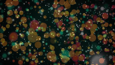 animation of glowing light spots moving on seamless loop on dark background