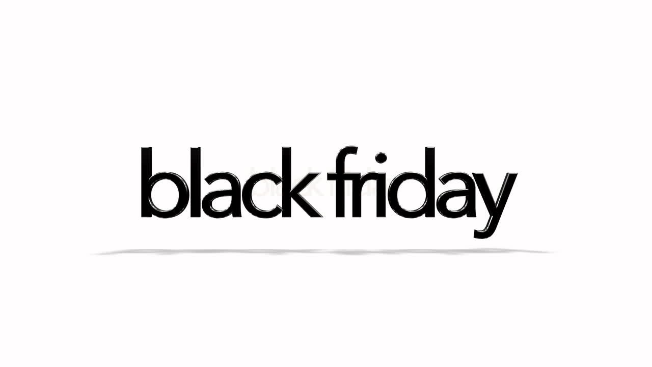 Rullende Black Friday-tekst på hvid gradientfarve