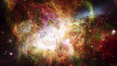 nebula clouds in the universe are moving closer with star